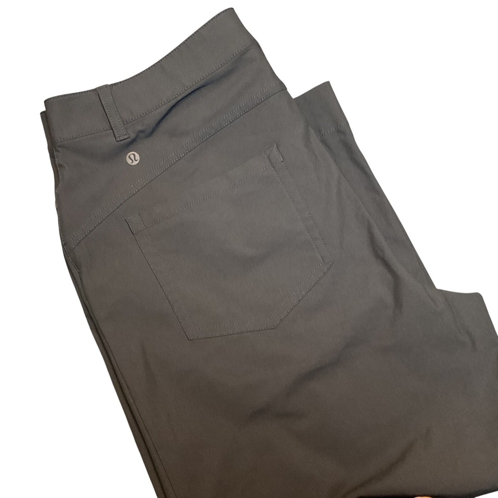Lululemon City Sleek Pants Women's 33 Black Stretch High Rise Wide Leg 5 Pocket